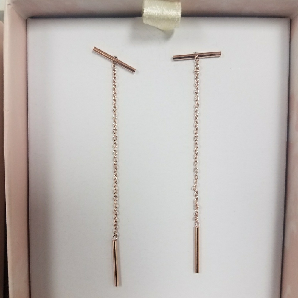 Rose Gold Dangle Earrings